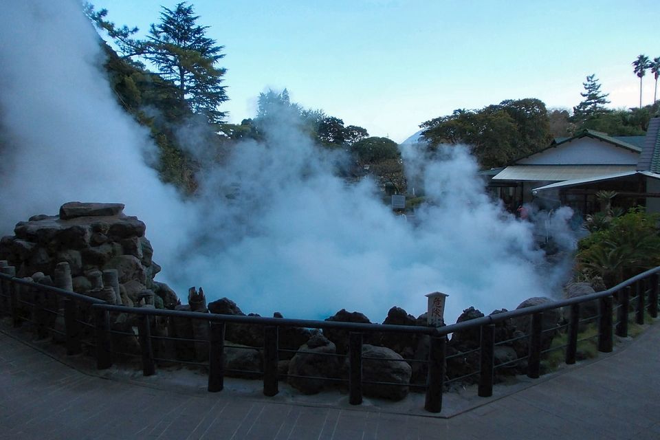 The blue pond of Umi Jigoku